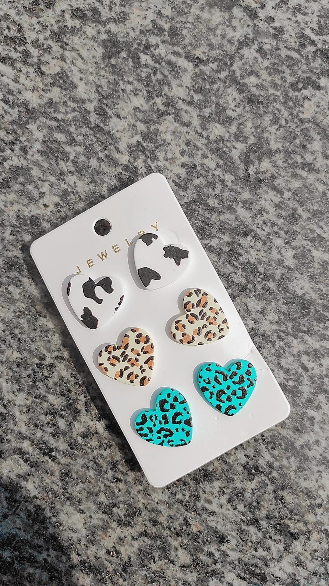 Barely there hearts - Leopard print