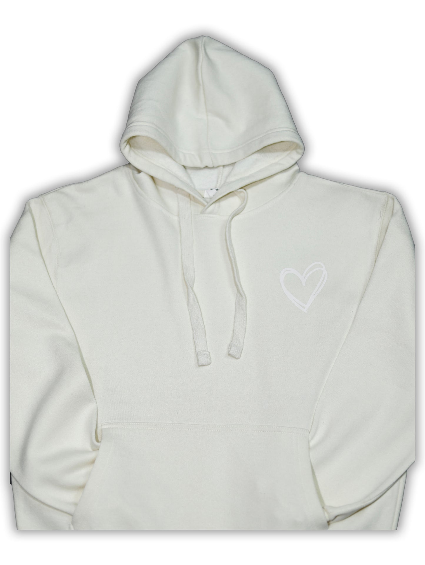 Lune Heart Hoodie - Milky White