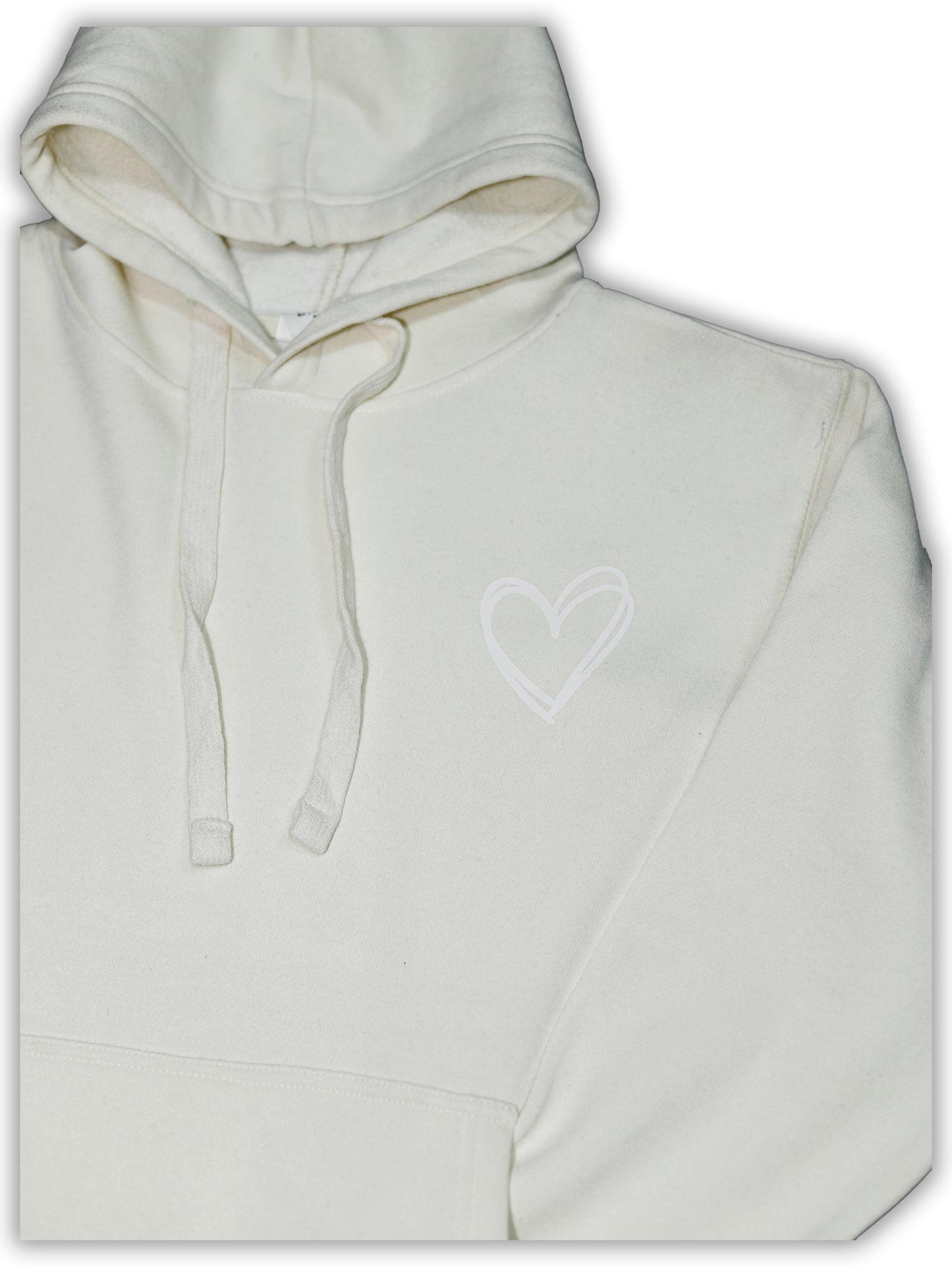 Lune Heart Hoodie - Milky White