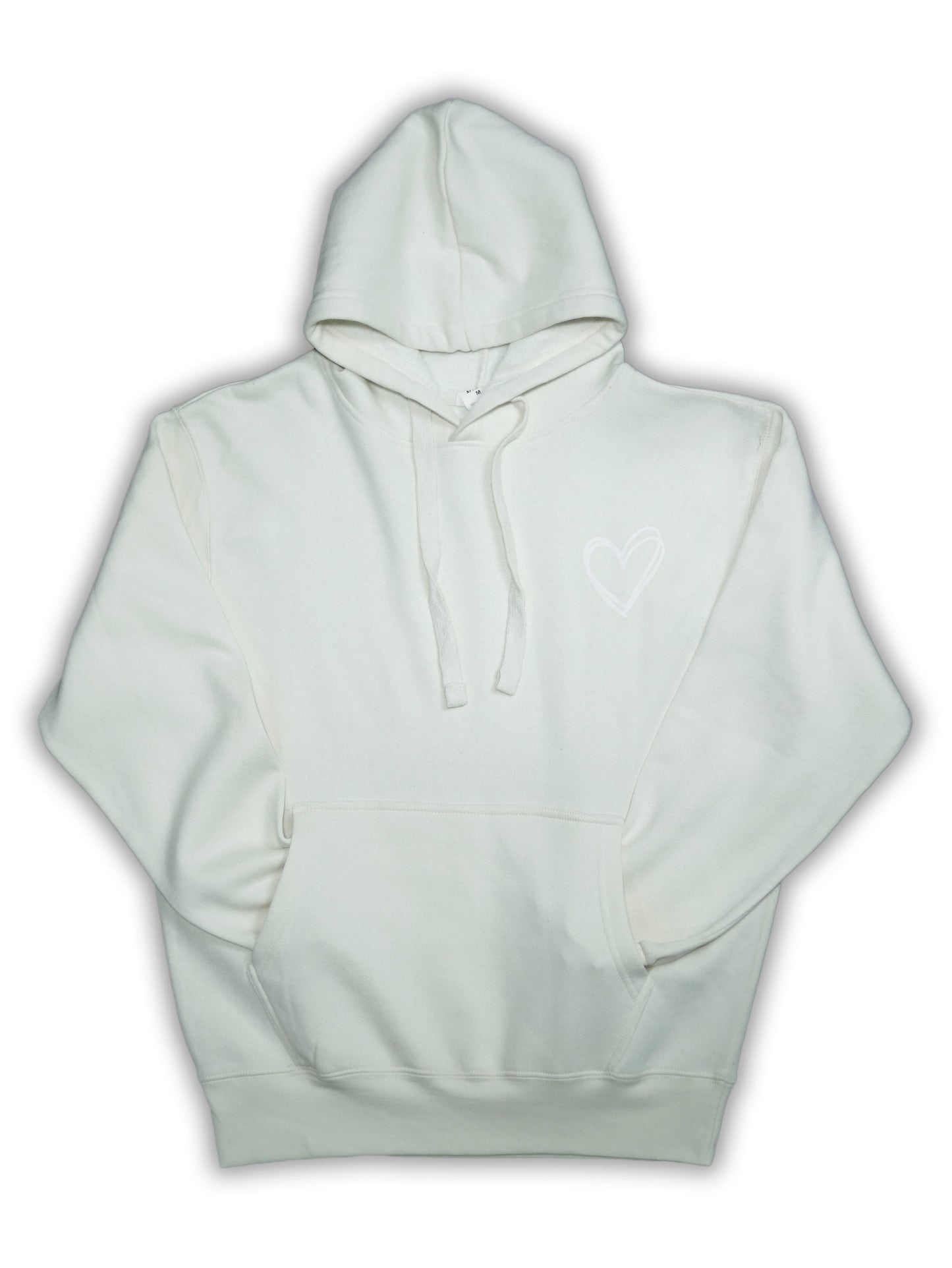 Lune Heart Hoodie - Milky White